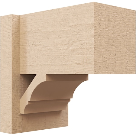 Ekena Millwork 8-in W x 12-in D x 12-in H Balboa Block Rough Cedar Woodgrain TimberThane Outlooker, Primed Tan OUTUR080X12X12BOA44RCPR